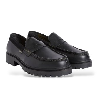 Barbour Mocasines de Piel Croxton negro