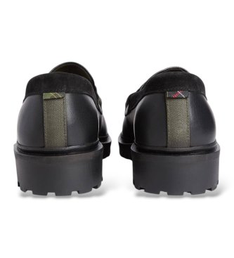 Barbour Mocasines de Piel Croxton negro
