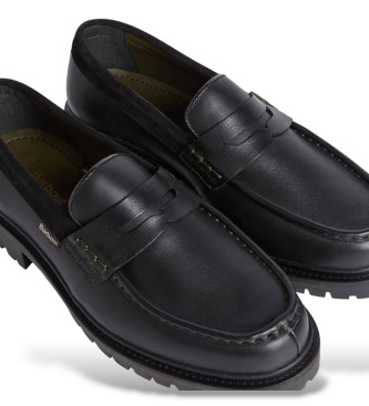 Barbour Mocasines de Piel Croxton negro