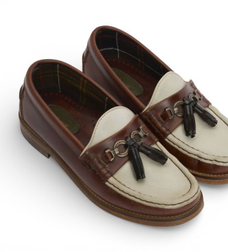 Barbour Bruine Jen Leren Mocassins