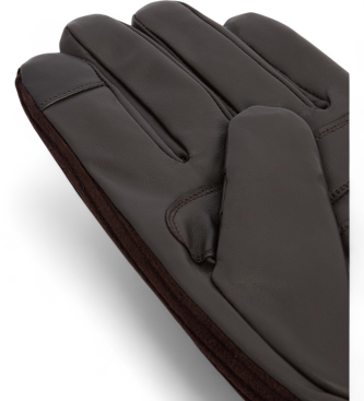 Barbour Luvas de pele Nelson castanho