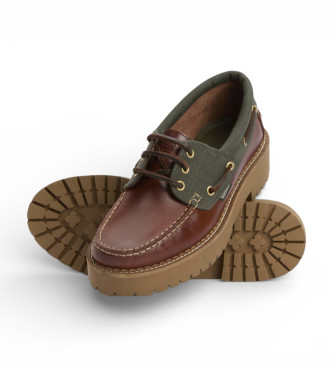 Barbour N�uticos de Piel Darras marr�n, verde