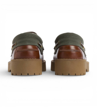 Barbour N�uticos de Piel Darras marr�n, verde