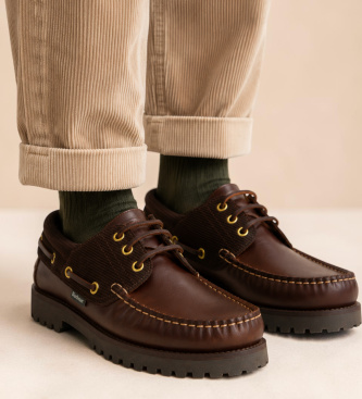 Barbour Nautiske sko i brunt læder Deck