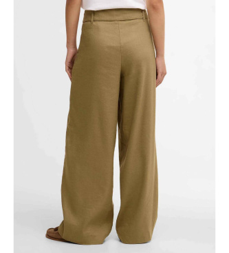 Barbour Pantal�n de lino Rowane verde