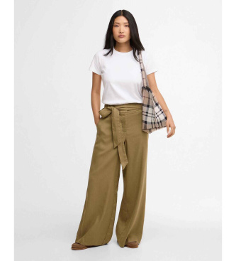 Barbour Pantal�n de lino Rowane verde