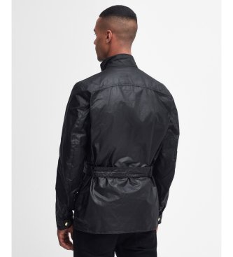 Barbour Chaqueta Union Jack International Wax negro