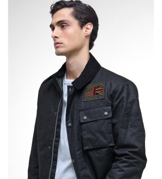 Barbour Chaqueta Workers Wax negro