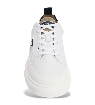 Barbour Zapatillas de piel Stannington Trainer blanco
