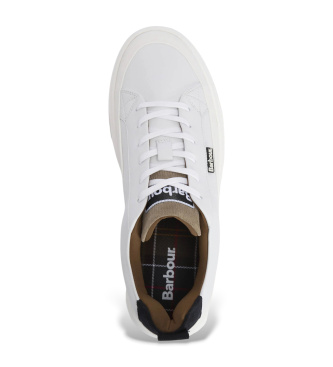 Barbour Zapatillas de piel Stannington Trainer blanco