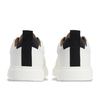 Barbour Zapatillas de piel Stannington Trainer blanco