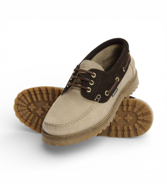 Barbour Leren dekschoenen bruin, beige 