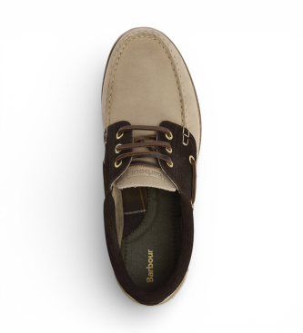 Barbour Leren dekschoenen bruin, beige 