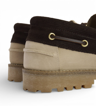 Barbour Leren dekschoenen bruin, beige 