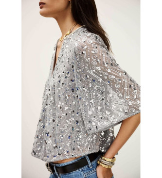 BA&SH Blouse Cara argent