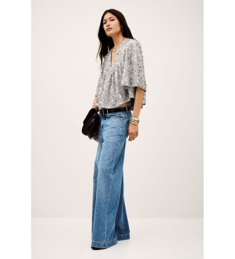 BA&SH Blouse Cara argent