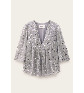 BA&SH Blouse Cara argent