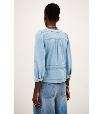 BA&SH Blusa Lavina azul