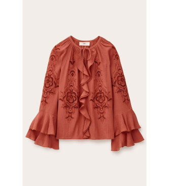 BA&SH Blus Omar orange