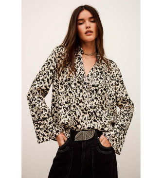 BA&SH Blusa Pia estampado animalprint