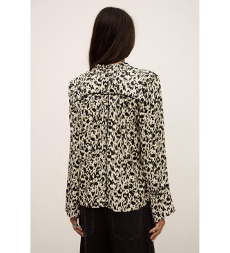 BA&SH Blusa Pia estampado animalprint