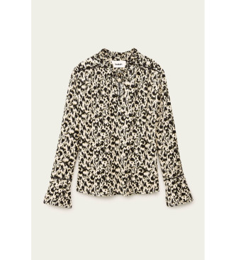 BA&SH Blusa Pia estampado animalprint