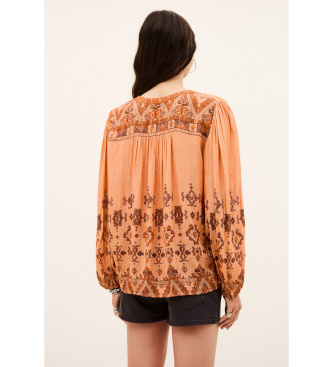 BA&SH Zato orange blouse