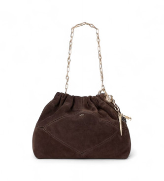 BA&SH Borsa in pelle color cioccolato June