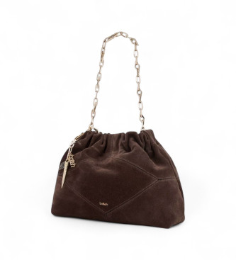 BA&SH Borsa in pelle color cioccolato June