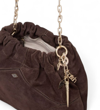 BA&SH Borsa in pelle color cioccolato June