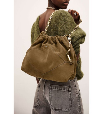 BA&SH Borsa in pelle verde giugno