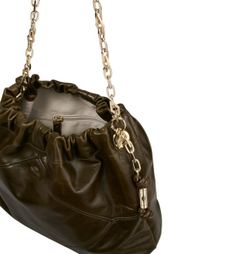 BA&SH Usnjena torba junij zelenkasto rjava