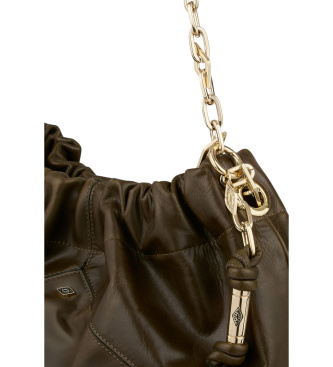 BA&SH Usnjena torba junij zelenkasto rjava