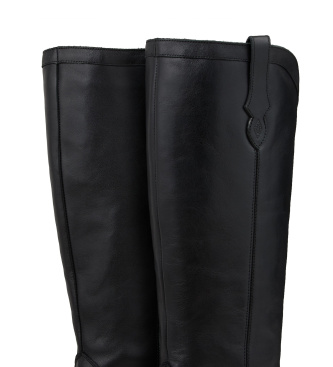 BA&SH Botas altas de Couro Cowboy preto