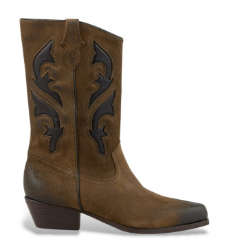 BA&SH Botas de Piel Curtis marr�n