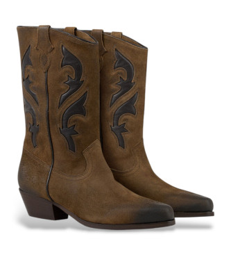 BA&SH Botas de Piel Curtis marr�n