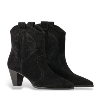 BA&SH Botas New Casey de piel negro