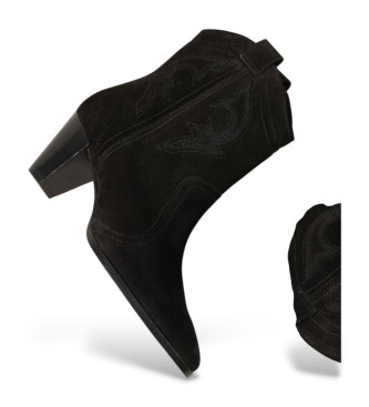 BA&SH Botas New Casey de piel negro