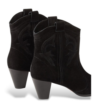 BA&SH Botas New Casey de piel negro