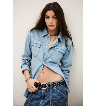 BA&SH Camisa Adali azul