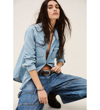 BA&SH Camisa Adali azul