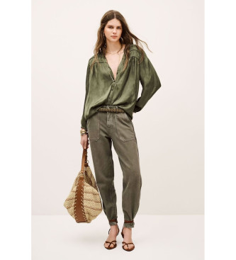 BA&SH Chemise verte Cessia