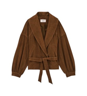 BA&SH veste en daim Manon marron