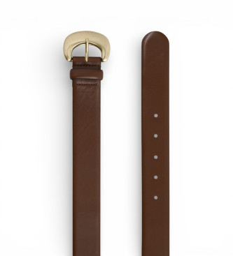 BA&SH Cintur�n Brad de piel marr�n