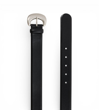 BA&SH Cintur�n Brad de piel negro