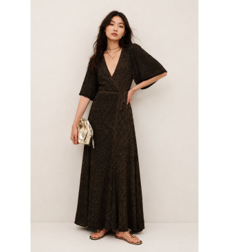 BA&SH Vestido Midi Weena marrón