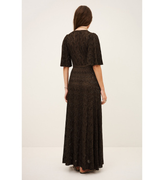 BA&SH Vestido Midi Weena marrón