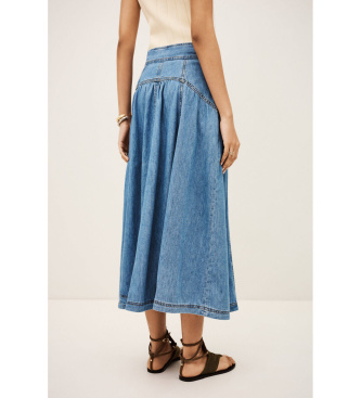 BA&SH Saia Lonia em ganga azul