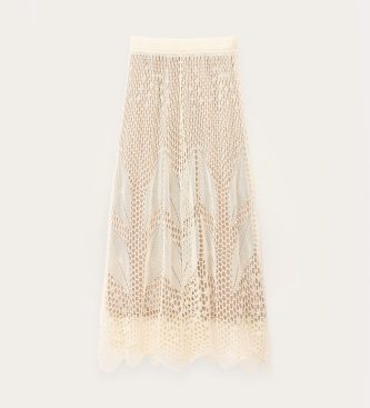 BA&SH Jupe Ulysse beige