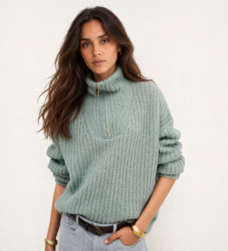 BA&SH Beltane sweater lyseblå